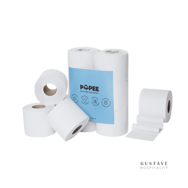 papier-de-toilette-en-papier-recycle-fabriqué-en-france-produits-d-accueil-gustave-hospitality-popee